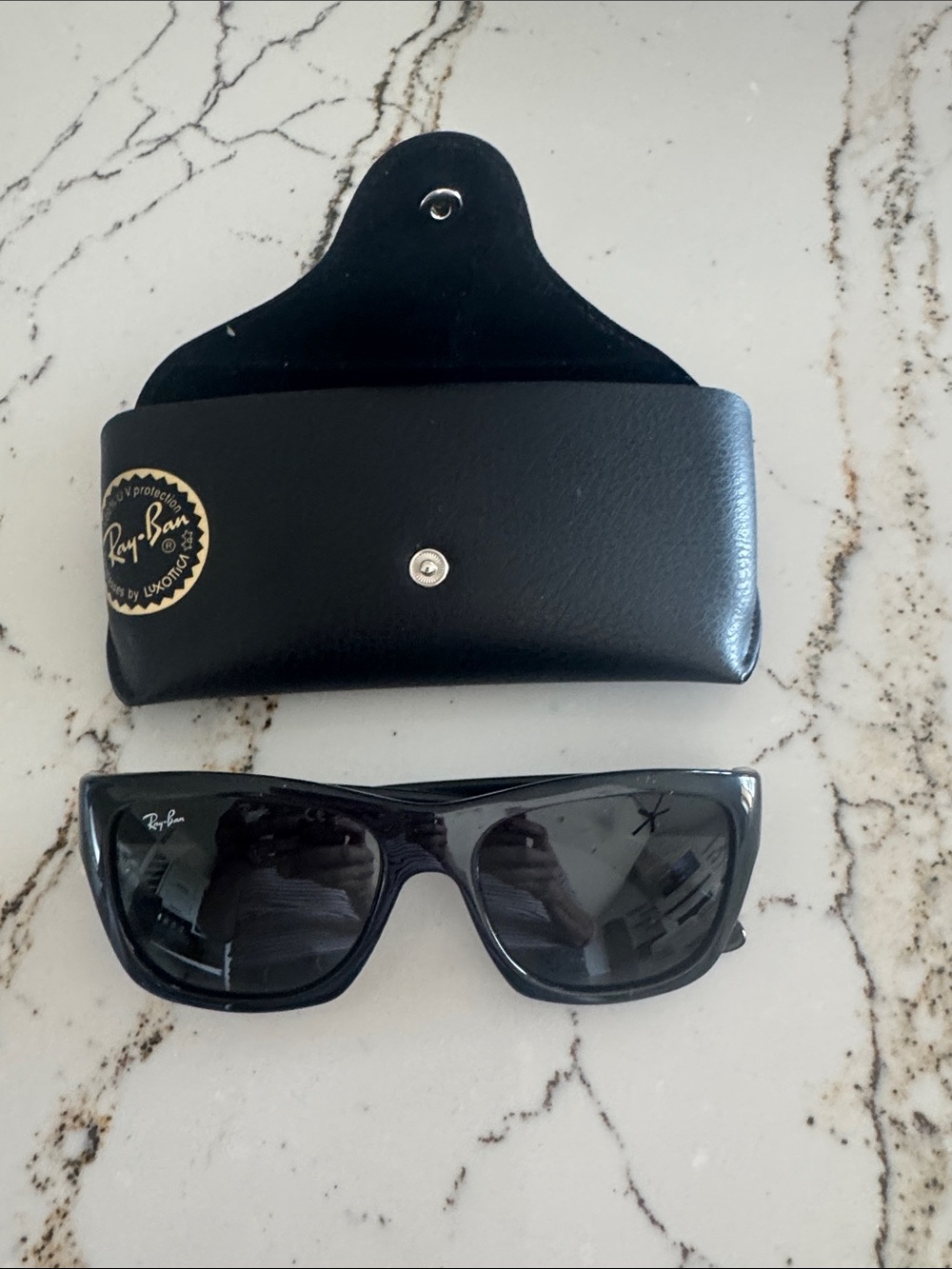Ray-Ban Women’s 53mm Square Black Frame Sunglasses with Black Lenses